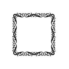 Vintage Ornamental Frame – Elegant Black Border, JPG, 300 DPI 