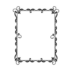 Vintage Ornamental Frame – Elegant Black Border, JPG, 300 DPI 