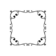 Vintage Ornamental Frame – Elegant Black Border, JPG, 300 DPI 