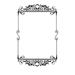 Vintage Ornamental Frame – Elegant Black Border, JPG, 300 DPI 