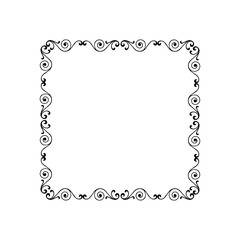 Vintage Ornamental Frame – Elegant Black Border, JPG, 300 DPI 