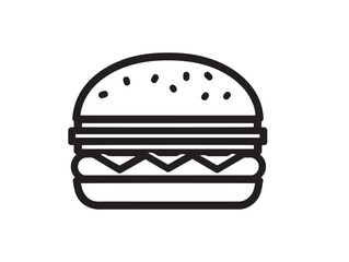 Delicious vada pav fast food in line vector format