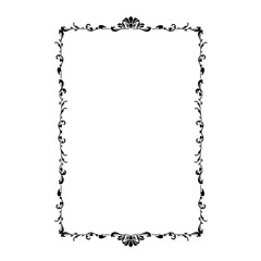 Vintage Ornamental Frame – Elegant Black Border, JPG, 300 DPI 