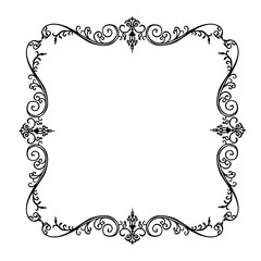 Vintage Ornamental Frame – Elegant Black Border, JPG, 300 DPI 