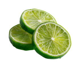 Slicing fresh limes for refreshing drinks kitchen food bright isolated on transparent background, png