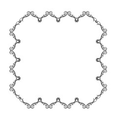 Vintage Ornamental Frame – Elegant Black Border, JPG, 300 DPI 