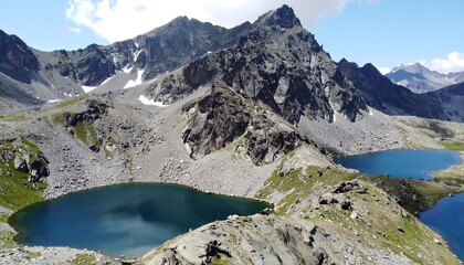 Obraz premium Alpine lakes and mountains