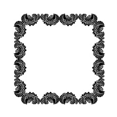 Vintage Ornamental Frame – Elegant Black Border, JPG, 300 DPI 