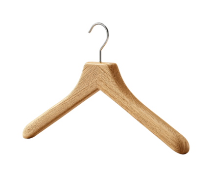 Creating minimalist home with a wooden hanger isolated on transparent background, png
