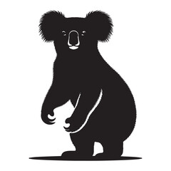 Charming koala silhouette art a simple and elegant australian wildlife illustration
