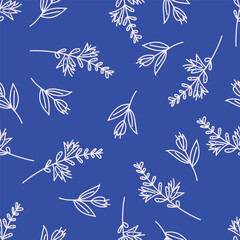 Exotic hand drawn flowers, seamless patterns with floral for fabric, textiles, clothing, wallpaper, cover, banner, interior decor, abstract backgrounds. Vector illustration.