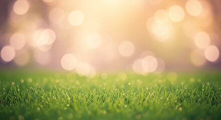 Fototapeta premium 春の緑豊かな芝生背景