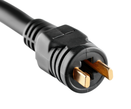 Electrical plug connection workshop industrial isolated on transparent background, png