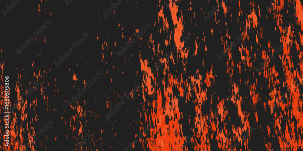 Poster grunge orange halftone texture on dark background with bold distressed effect.