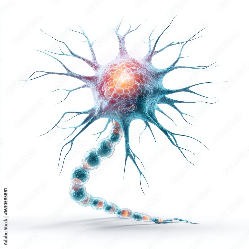 Poster connecting brain and stomach neural pathways in anatomy visualization