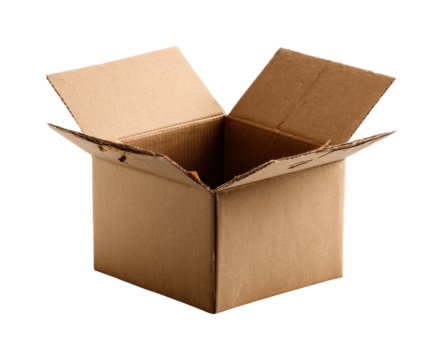 Unpacking the potential of cardboard boxes in home organization isolated on transparent background, png