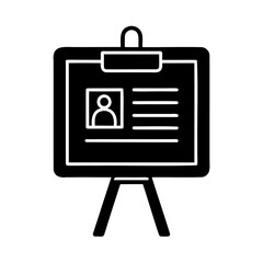 Presentation Display Screen on a Tripod Stand for Information Sharing and Education