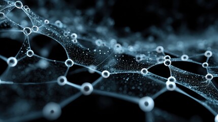 glowing spheres connected network