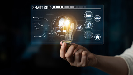 Smart grid system integrating renewable energy sources, energy storage, smart inverters, and demand response for efficient, decentralized, and modern power distribution Latch