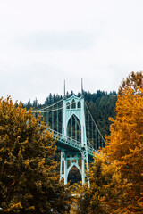 Portland, Oregon's Famous St John's Bridge in Autumn