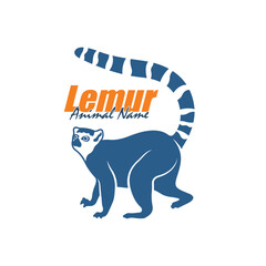 Lemur logo design vector. Silhouette Lemur Template Illustration