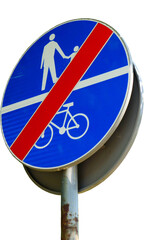 PNG No Bicycles Allowed on Pedestrian Path Sign. 