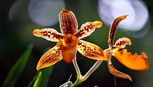 stunning odontoglossum tiger tail orchid flower in full bloom
