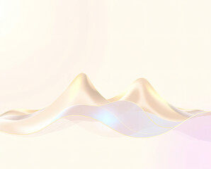 Soft undulating waves of pastel colors create a dreamy landscape resembling flowing silk in a tranquil environment