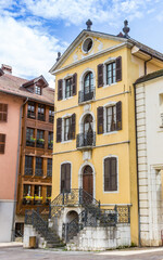 Historic town hall building on the market square in Annecy, France