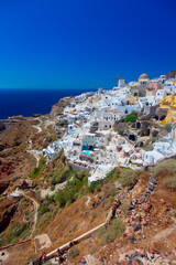 Panoramic view of Santorini Island, Cyclades Islands, Greece