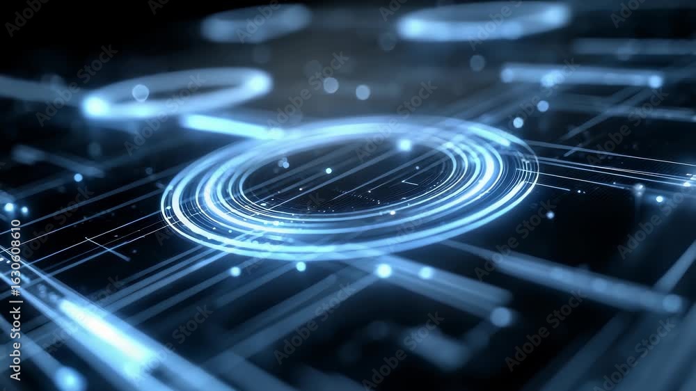 Poster abstract background of technology network data flow