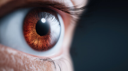 The human eye structure shows detailed retina, optic nerve, and lens, illustrating how light is focused and signals are sent to the brain for vision..