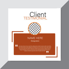 Stylish client testimonial design template.