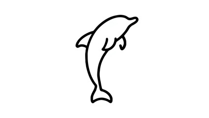 Naklejka premium Dolphin with Baby Dolphin Leaping Together