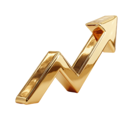 Investment growth chart business sector model modern office elevated view isolated on transparent background, png