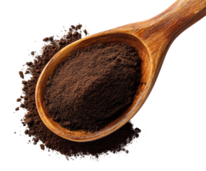 Brewing fresh coffee grounds kitchen food home isolated on transparent background, png