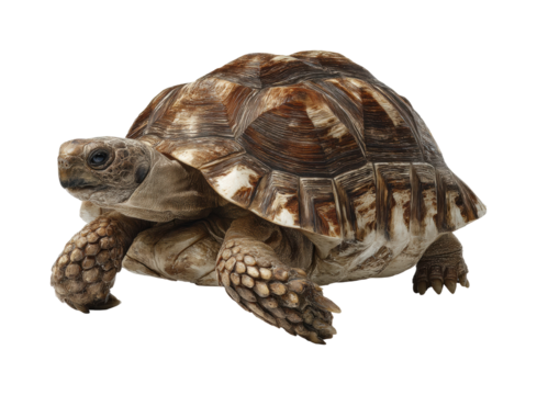 Turtle exploring desert landscape wildlife natural habitat isolated on transparent background, png