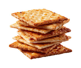 Savory cracker stacks kitchen table food isolated on transparent background, png