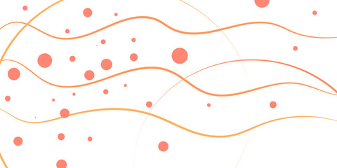 Orange waves beautiful smooth curved orange storke on white blank background abstract vector 