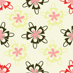 Beautiful floral seamless pattern. Bright illustration, can be used for creating card, invitation card for wedding,wallpaper and textile
