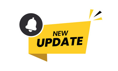 Yellow Circle Bell New Update – Bold Update Alert Label