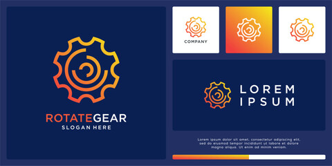 Rotate gear logo design tech © cre_ART_ive