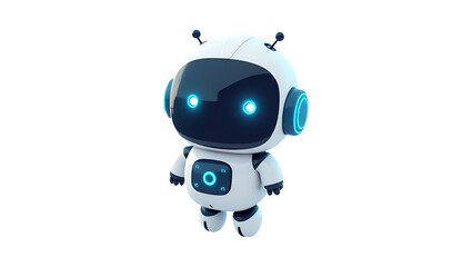 blue screen robot 3d,
Cute AI Assistant Robot with Glossy Finish and Light Effects