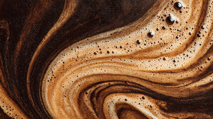 Rich Espresso Crema Texture on Dark Coffee Shot