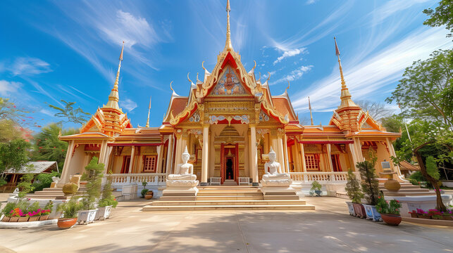 Wat Khian Khet, Thanyaburi District, Pathum Thani Province. Khian Khem Temple, Thanyaburi District, Pathum Thani Province, Thailand.