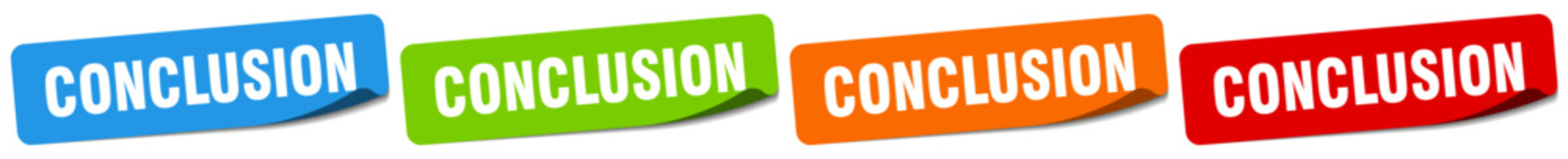 conclusion sticker. conclusion sticker set on white background