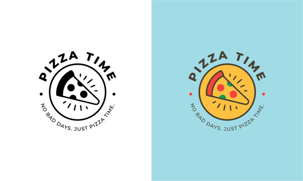 Pizza logo -  Brand - Fast food logo - Logotype