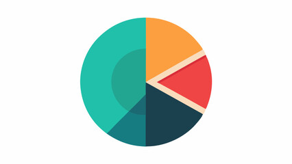 Fototapeta premium Circular Pie Chart A pie chart divided into two segments one for chronological age and one for biological age with different colors and a legend indicating their meanings.