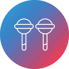 Lollipop Line Gradient Circle Background Icon