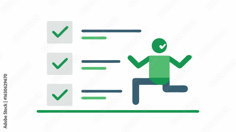 Poster exercise goals checklist a simple list showing fitness goals like run 5k and complete 10 yoga sessio